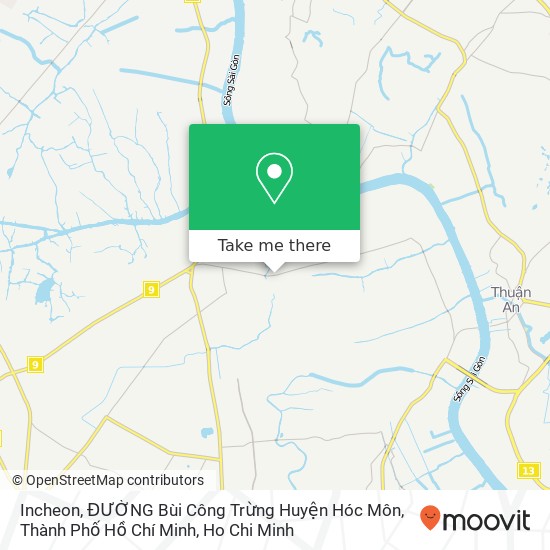 Incheon, ĐƯỜNG Bùi Công Trừng Huyện Hóc Môn, Thành Phố Hồ Chí Minh map