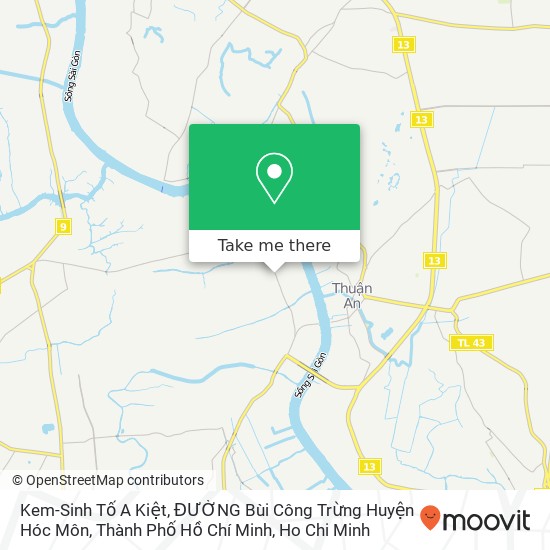 Kem-Sinh Tố A Kiệt, ĐƯỜNG Bùi Công Trừng Huyện Hóc Môn, Thành Phố Hồ Chí Minh map