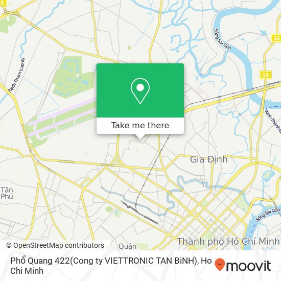 Phổ Quang 422(Cong ty VIETTRONIC TAN BiNH) map