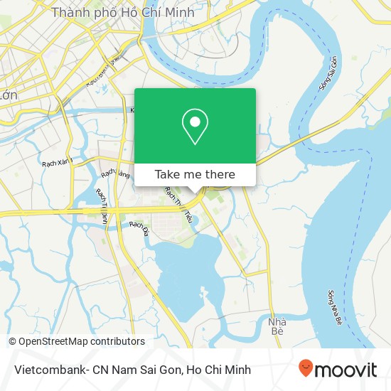 Vietcombank- CN Nam Sai Gon map