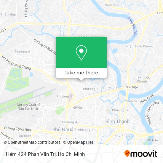 Hẻm 424 Phan Văn Trị map