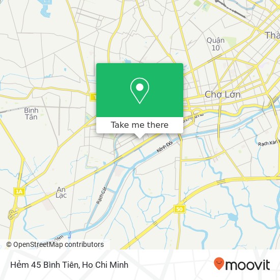 Hẻm 45 Bình Tiên map