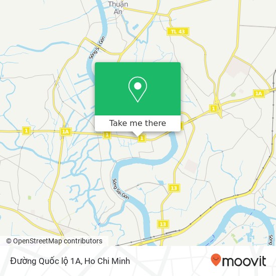 Đường Quốc lộ 1A map