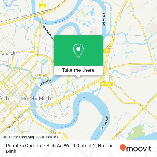 People's Comittee Binh An Ward District 2 map