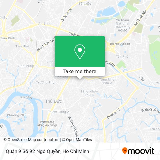 Quận 9 Số 92 Ngô Quyền map