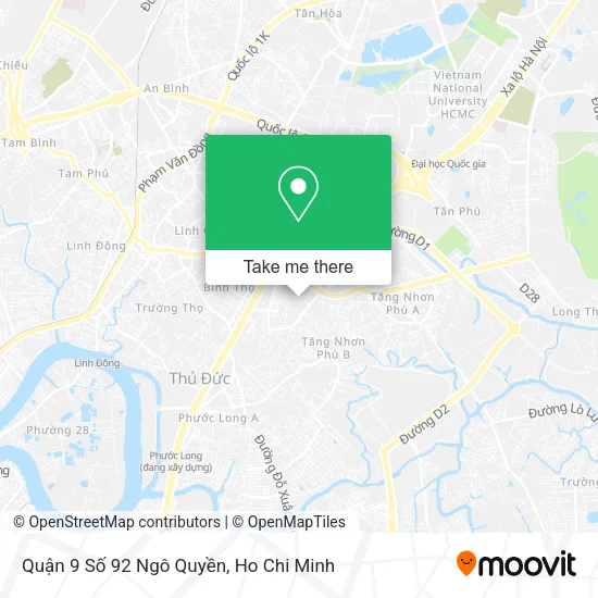 Quận 9 Số 92 Ngô Quyền map