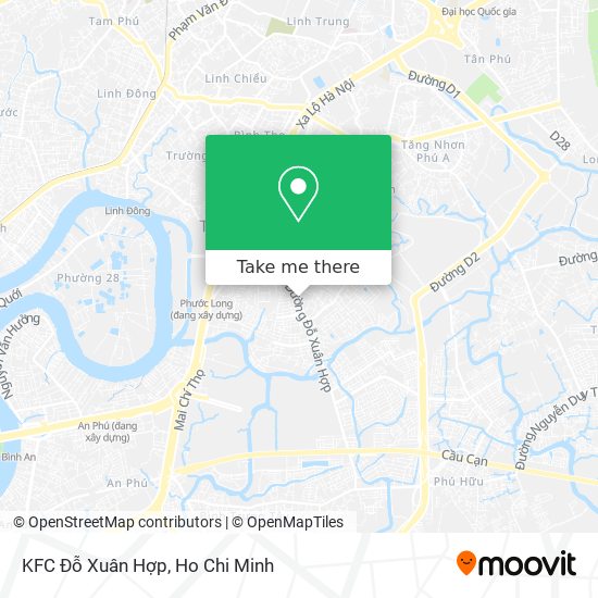 KFC Đỗ Xuân Hợp map