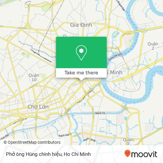 Phở ông Hùng chính hiệu map