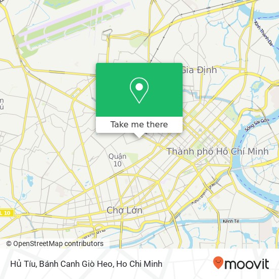 Hủ Tíu, Bánh Canh Giò Heo map