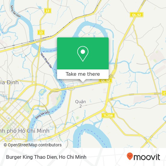 Burger King Thao Dien map