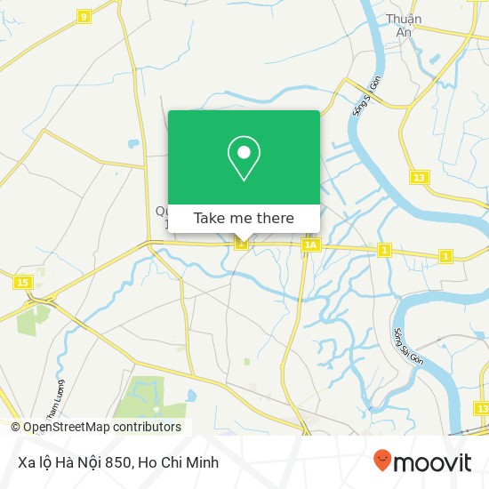 Xa lộ Hà Nội 850 map
