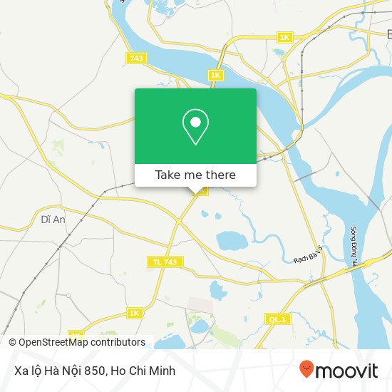Xa lộ Hà Nội 850 map