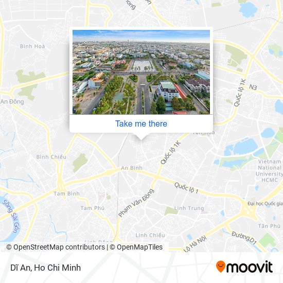 Dĩ An map