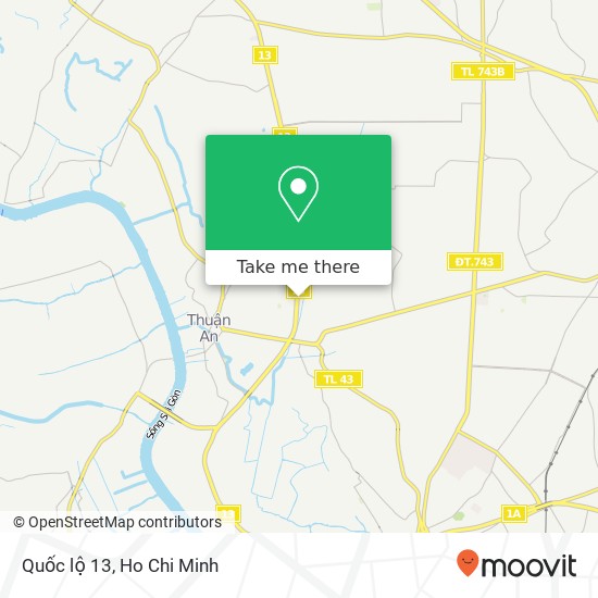 Quốc lộ 13 map