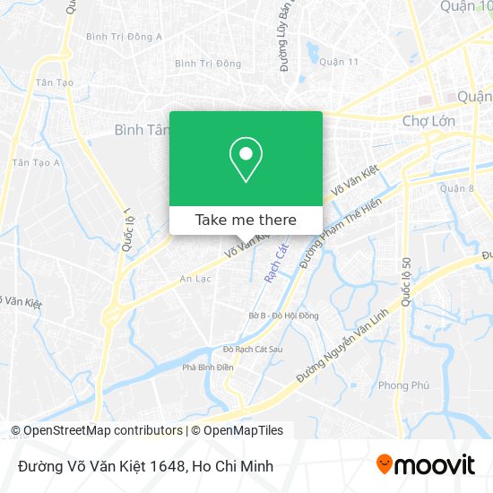 Đường Võ Văn Kiệt 1648 map