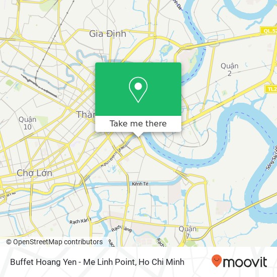 Buffet Hoang Yen - Me Linh Point map