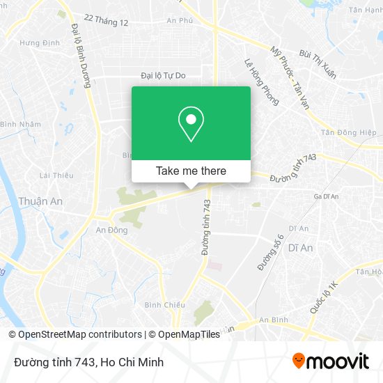 Đường tỉnh 743 map