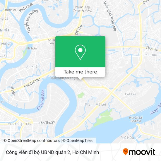 Công viên đi bộ UBND quận 2 map