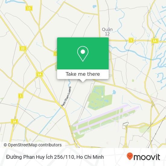 Đường Phan Huy Ích 256/110 map