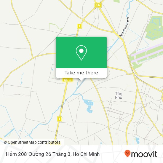 Hẻm 208 Đường 26 Tháng 3 map