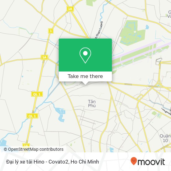 Đại lý xe tải Hino - Covato2 map