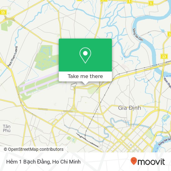 Hẻm 1 Bạch Đằng map