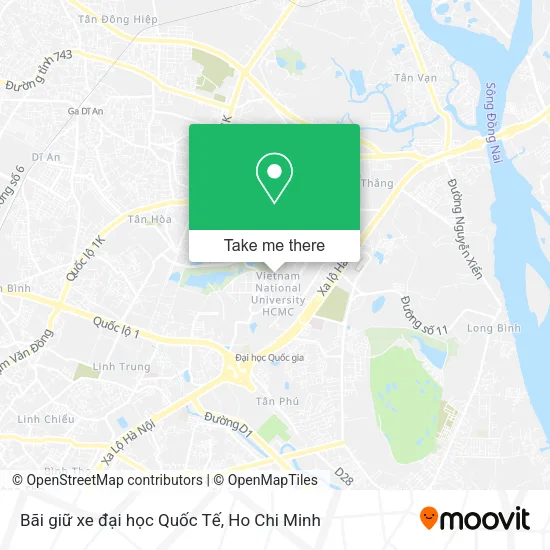 Bãi giữ xe đại học Quốc Tế map