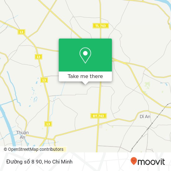 Đường số 8 90 map