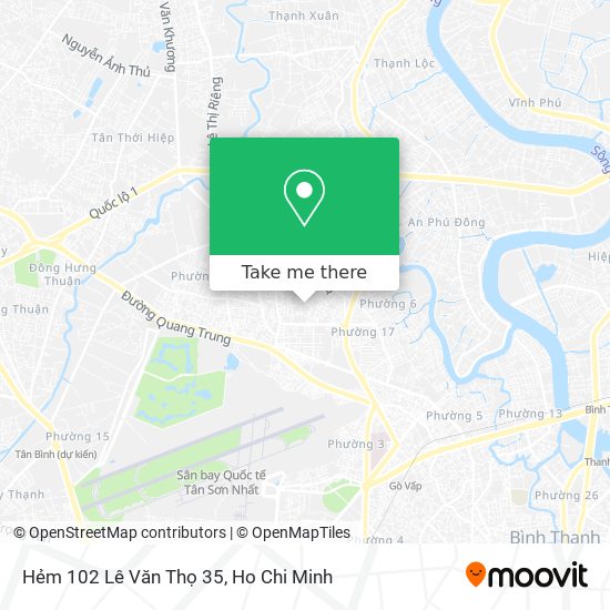 Hẻm 102 Lê Văn Thọ 35 map