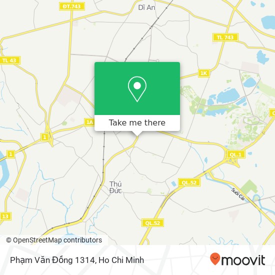 Phạm Văn Đồng 1314 map