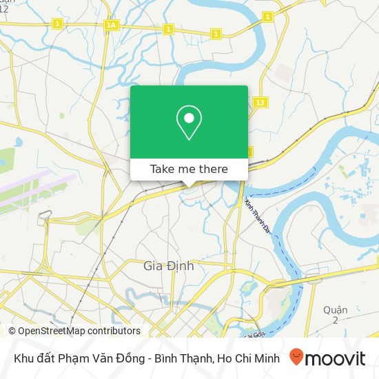 Khu đất Phạm Văn Đồng - Bình Thạnh map