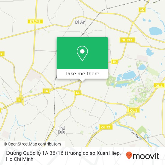 Đường Quốc lộ 1A 36 / 16 map