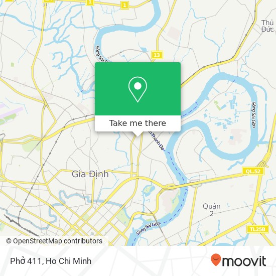 Phở 411 map