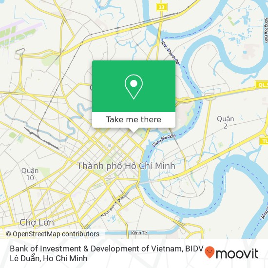 Bank of Investment & Development of Vietnam, BIDV Lê Duẩn map