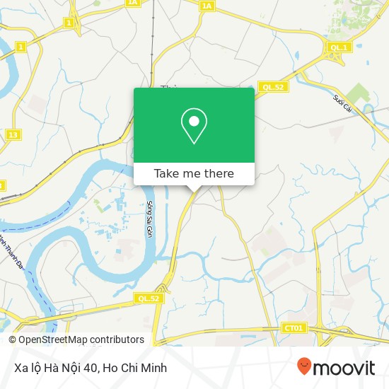 Xa lộ Hà Nội 40 map