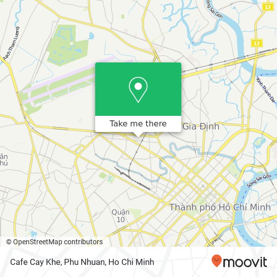 Cafe Cay Khe, Phu Nhuan map