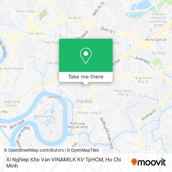 Xi Nghiep Kho Van VINAMILK KV TpHCM map