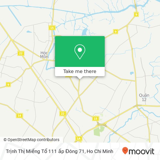 Trịnh Thị Miếng Tổ 111 ấp Đông 71 map