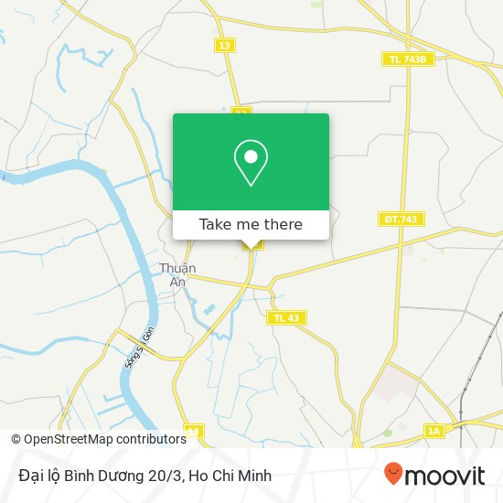 Đại lộ Bình Dương 20/3 map