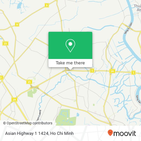 Asian Highway 1 1424 map