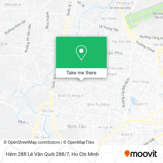 Hẻm 288 Lê Văn Quới 288/7 map