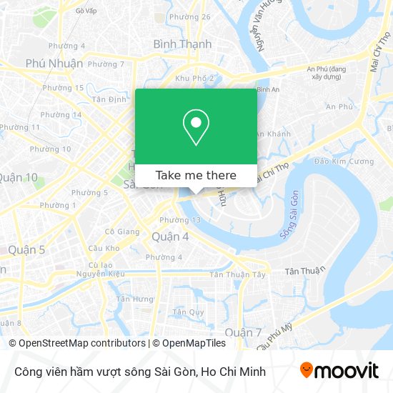 Công viên hầm vượt sông Sài Gòn map