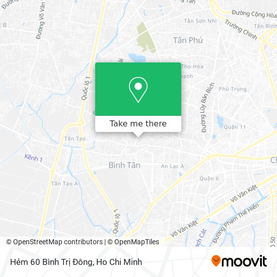 Hẻm 60 Bình Trị Đông map