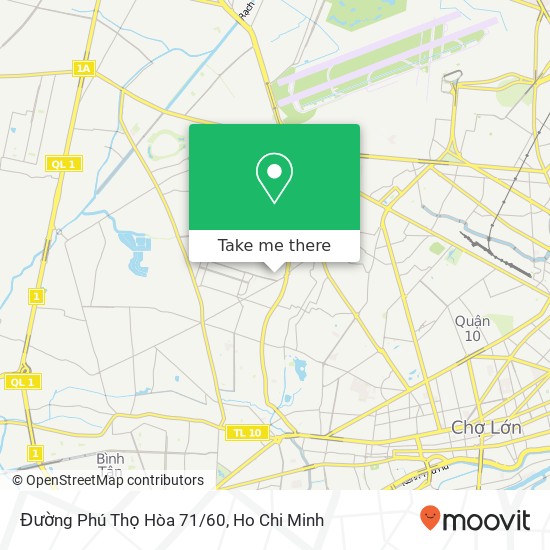 Đường Phú Thọ Hòa 71/60 map
