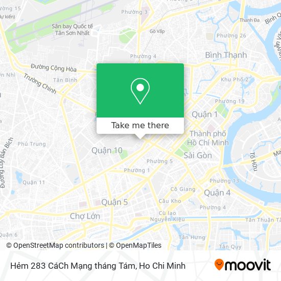 Hẻm 283 CáCh Mạng tháng Tám map