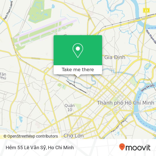 Hẻm 55 Lê Văn Sỹ map