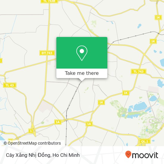 Cây Xăng Nhị Đồng map