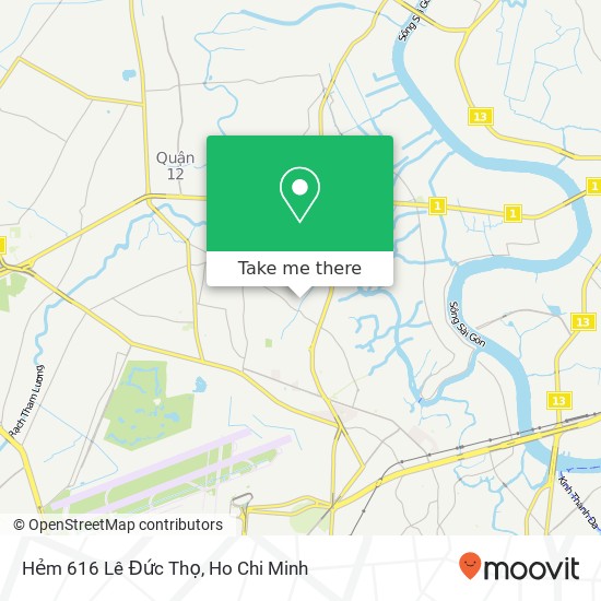 Hẻm 616 Lê Đức Thọ map