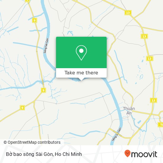 Bờ bao sông Sài Gòn map