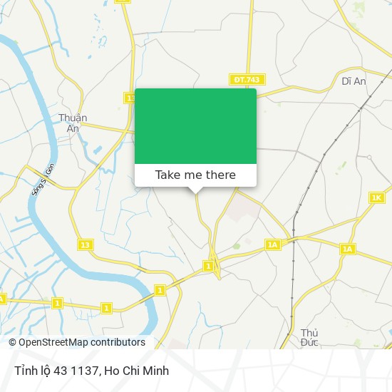 Tỉnh lộ 43 1137 map